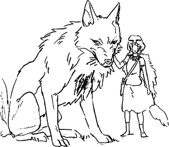 Les Loups dans Princesse Mononoké